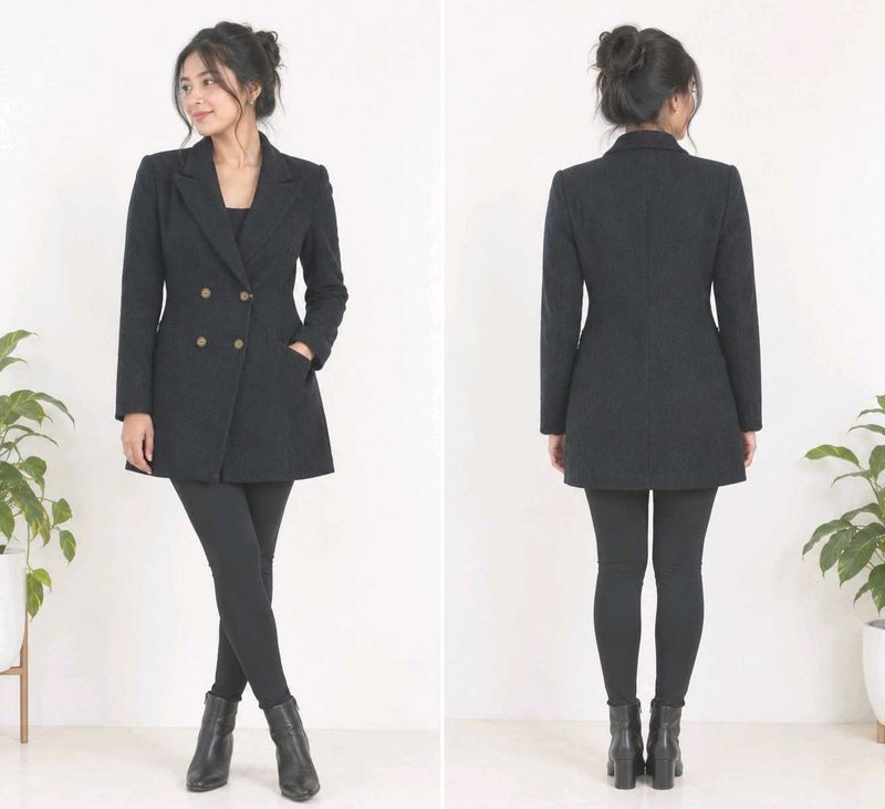 Korean Double-Breasted Blazer Jacket