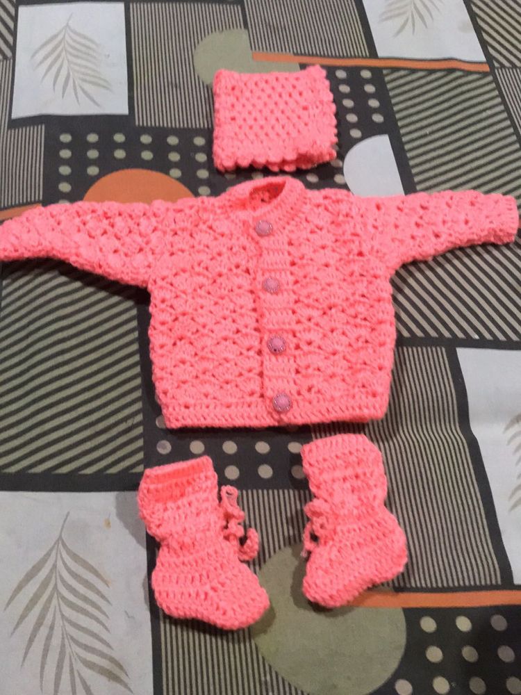 Handmade Crochet Baby Set new wollen