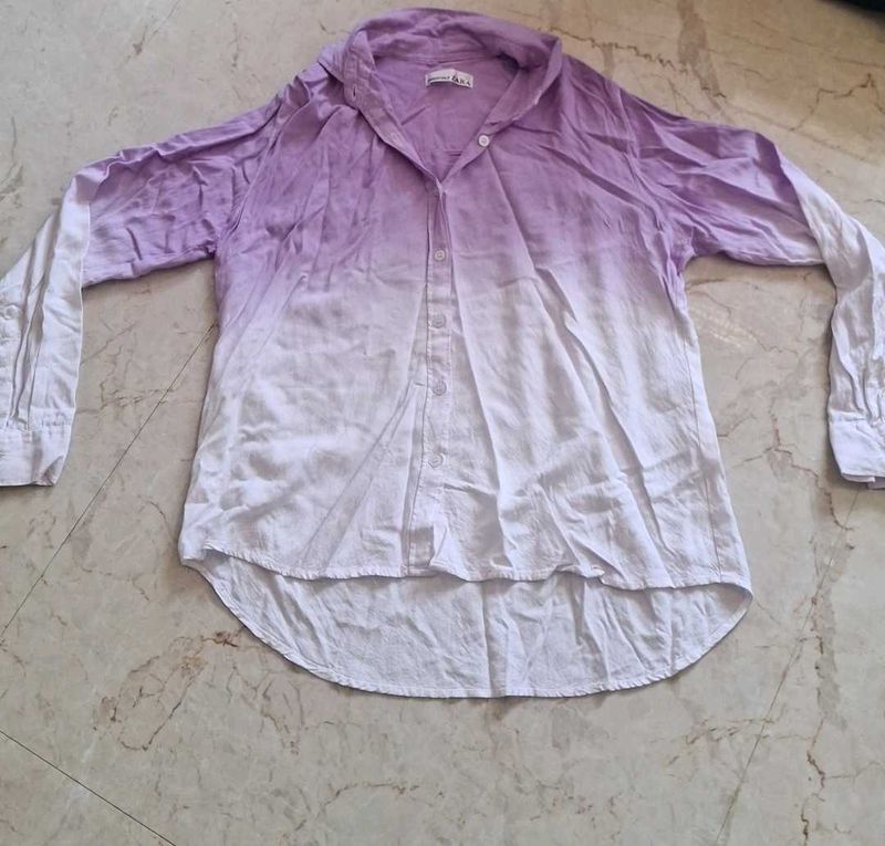 Ombre Button-Up Shirt