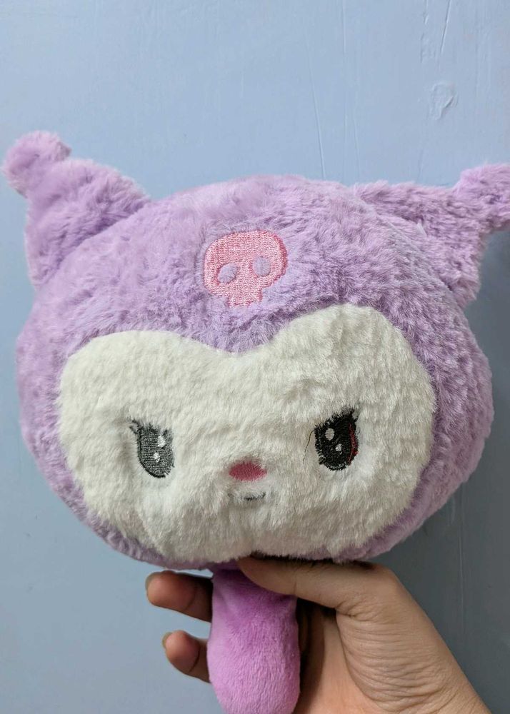 Cute Purple Kuromi Head Plush Toy