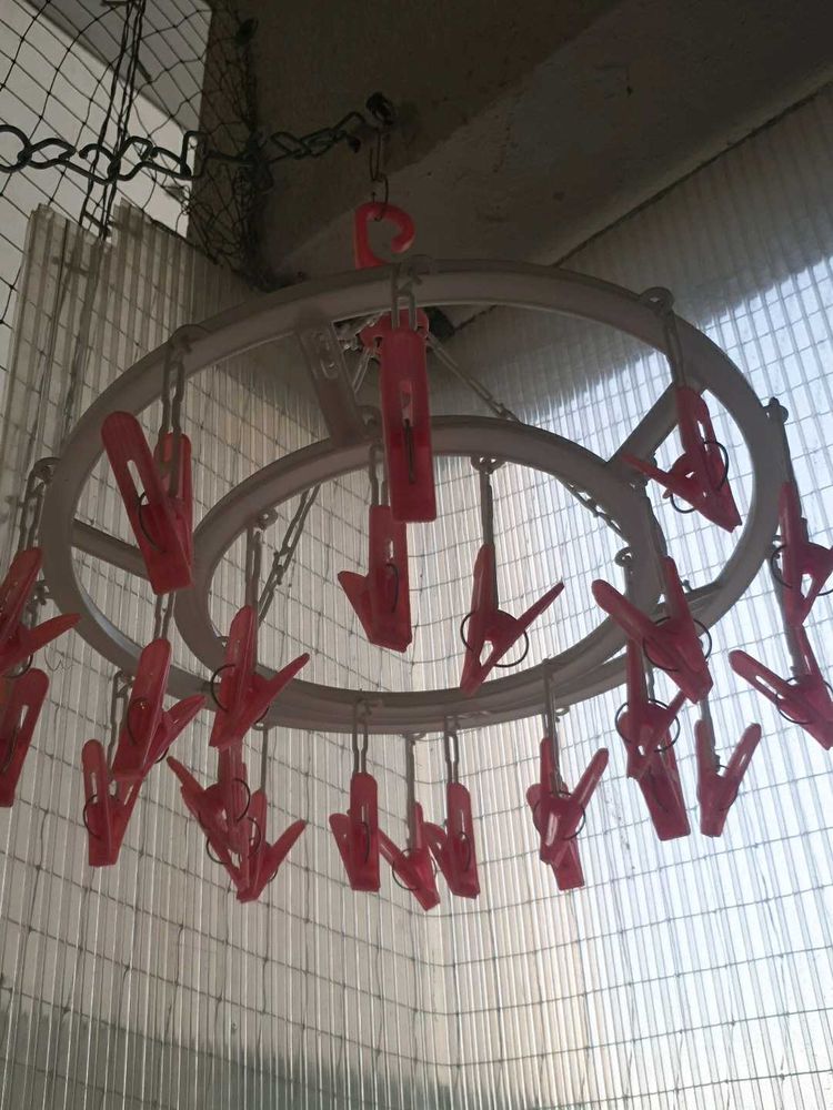 Hanging Clothesline with Clips