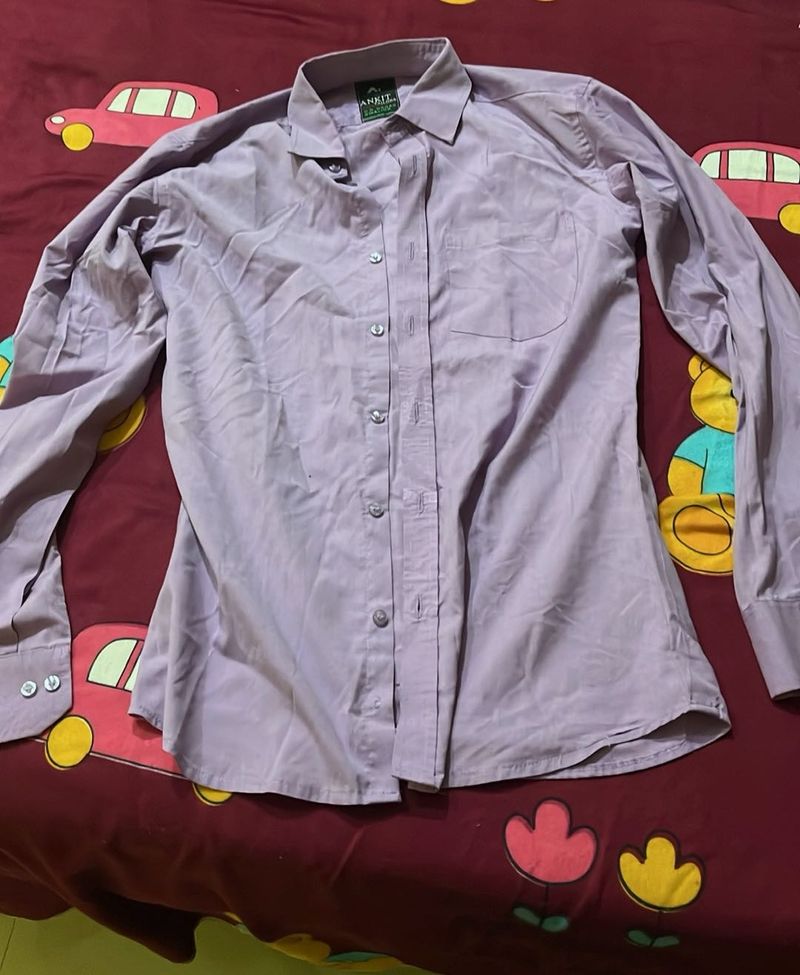 Light Purple Button-Up Shirt