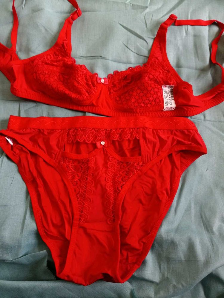 Red Bra and Panty Set colour available