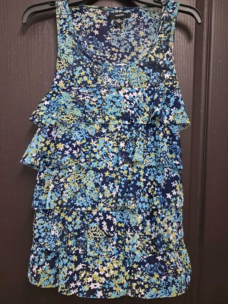 Floral Ruffle Tank Top