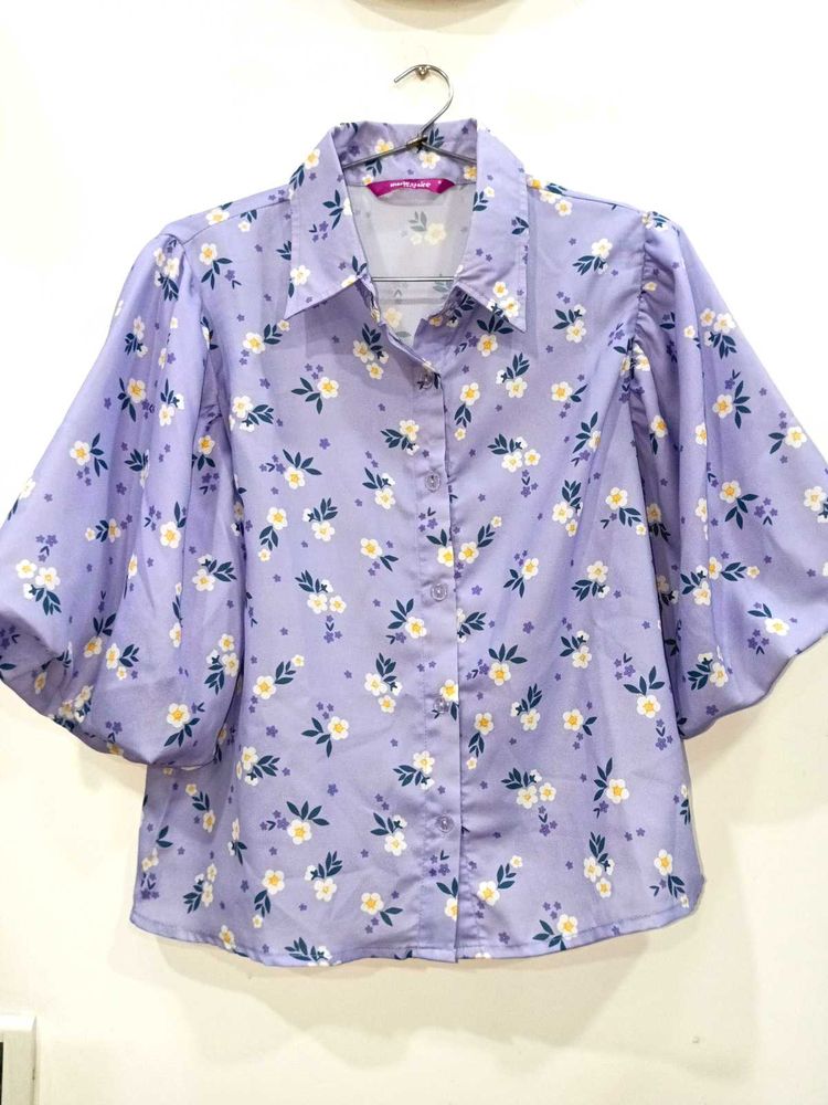 Floral Puff Sleeve Shirt