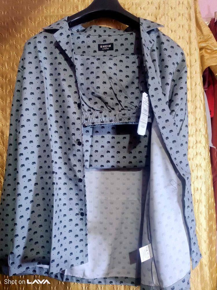 Shein Elephant Print Co-ord Set