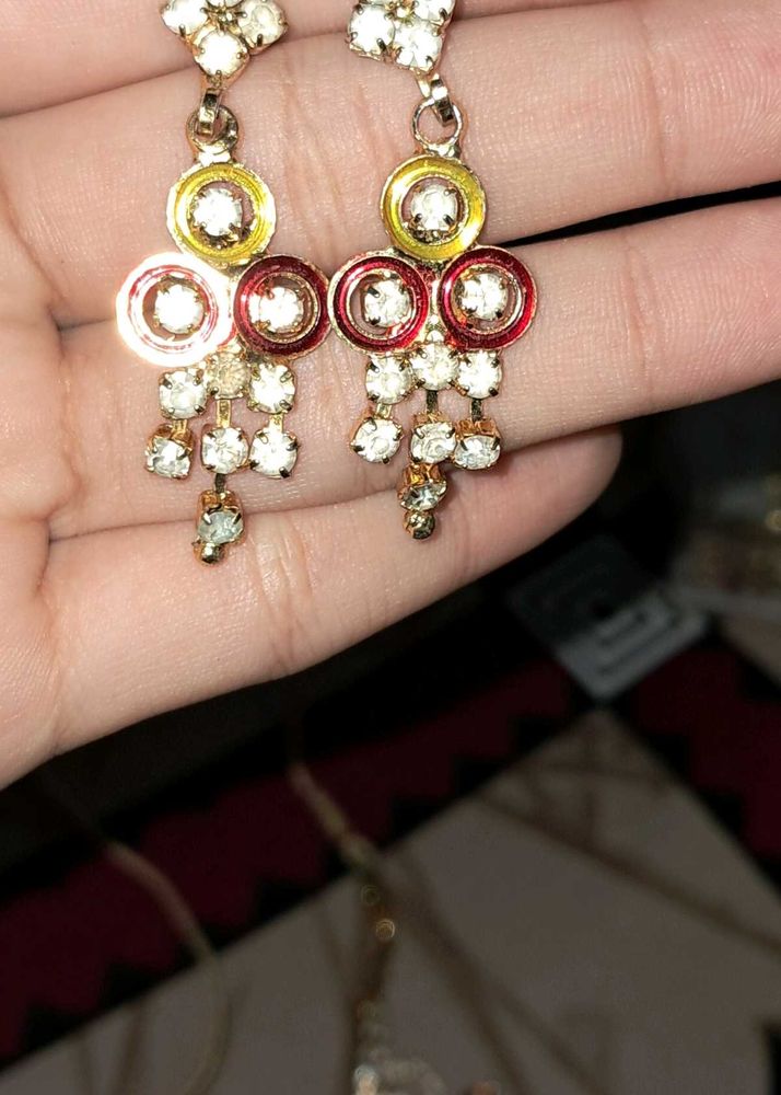 Dangling Gemstone Earrings