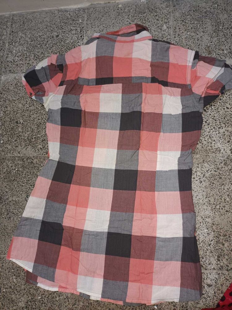 Chic Plaid Short Sleeve Shirt