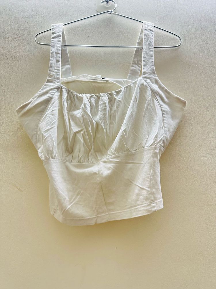 White Crop Top