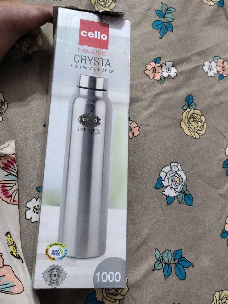 Cello  Steel Bottle It's Cold Water Ideal Fridge