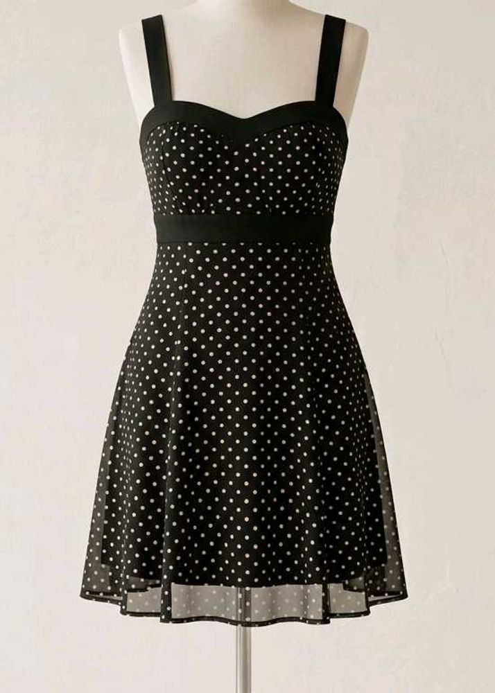 Chic Polka Dot Flared Dress