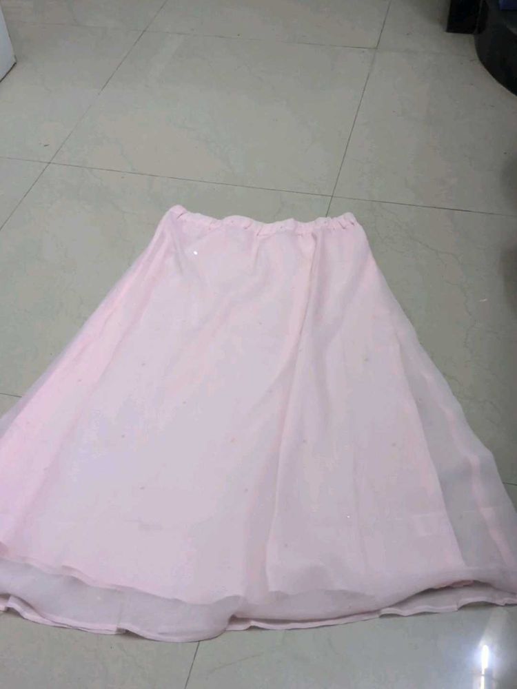 Shoujo-inspired Pink Embellished Skirt