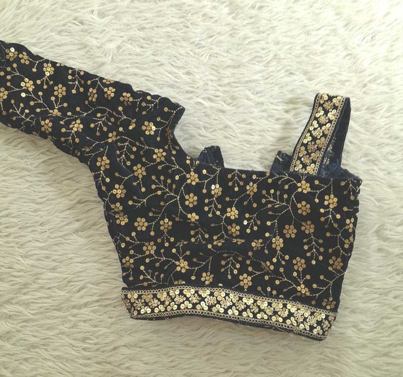 Navy Blue Blouse For Girl's
