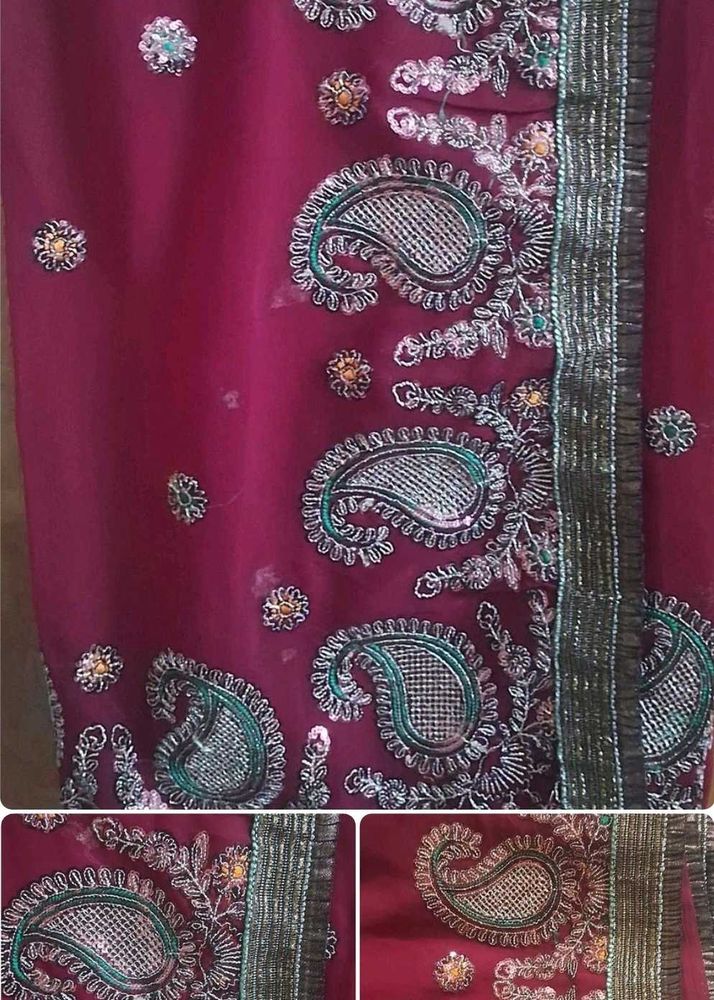 Elegant Embroidered Saree