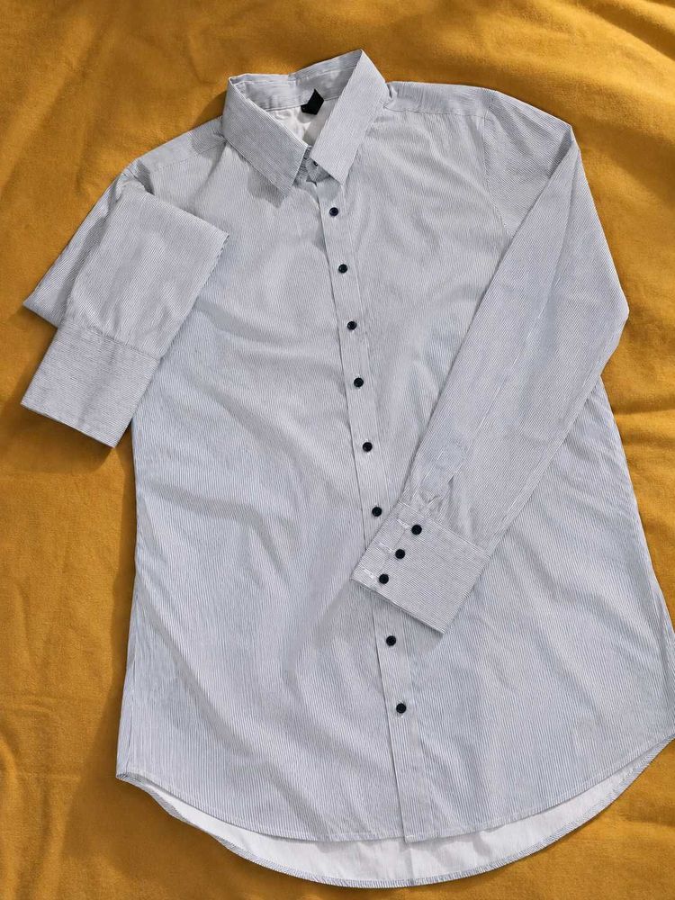 Classic Pinstripe Button-Down Shirt