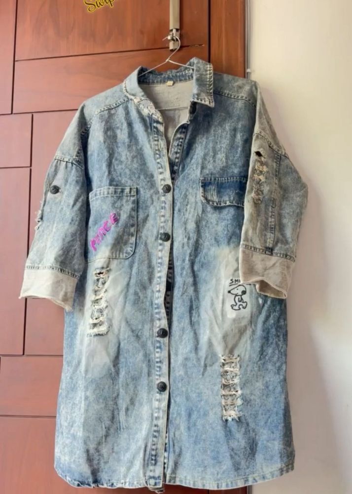 Distressed Denim Shirt
