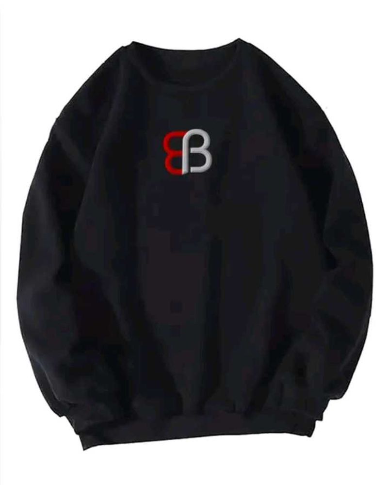 Black full sleeve printed Sweatshirt