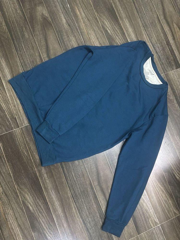Teal Long Sleeve Crewneck Sweatshirt