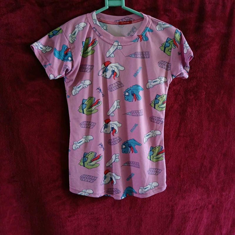 Cute Pinteresty Aesthetic Dinosaur Pink Top