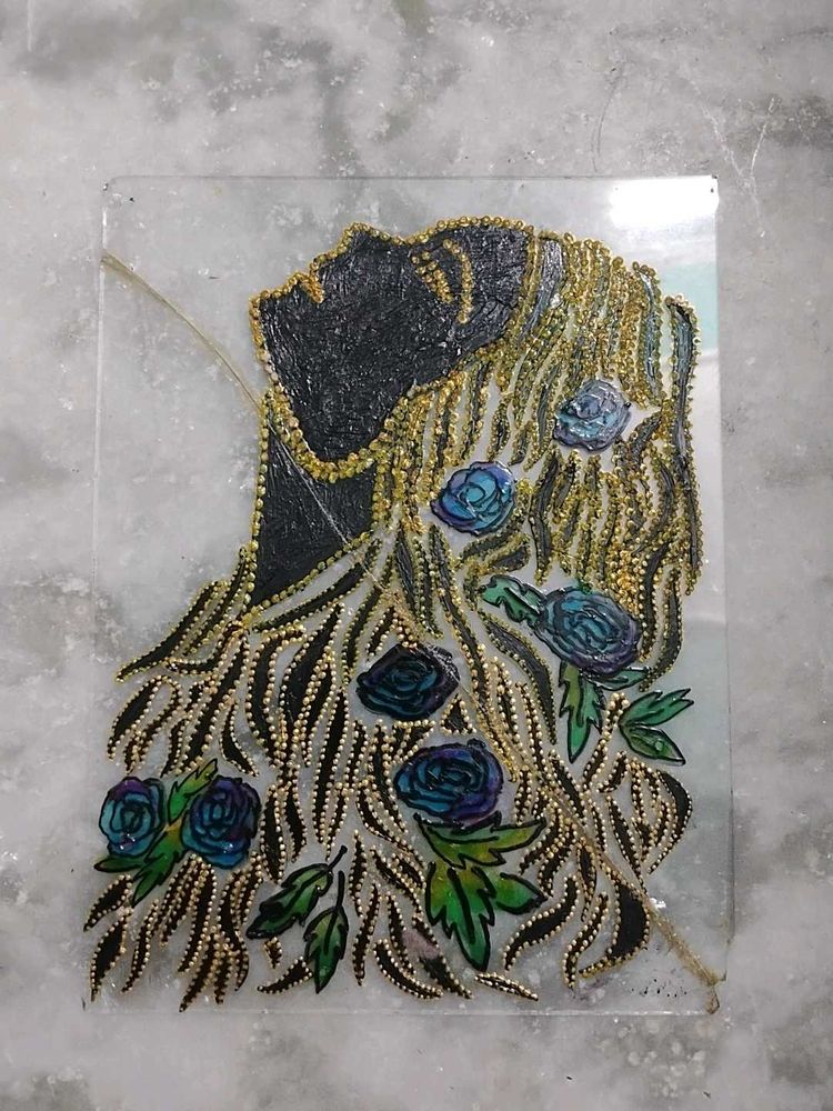 Handmade Glass Painting(in two pieces)half+half