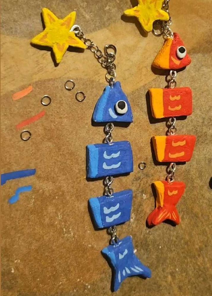 Charming Fish &amp; Star Dangle Anklet
