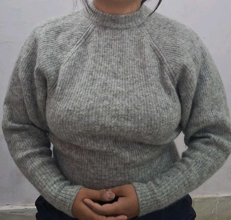 Cozy Gray Pullover Sweater