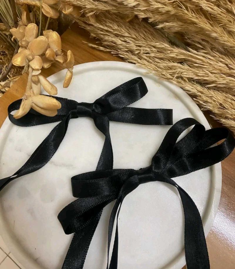 Black Bow Clips