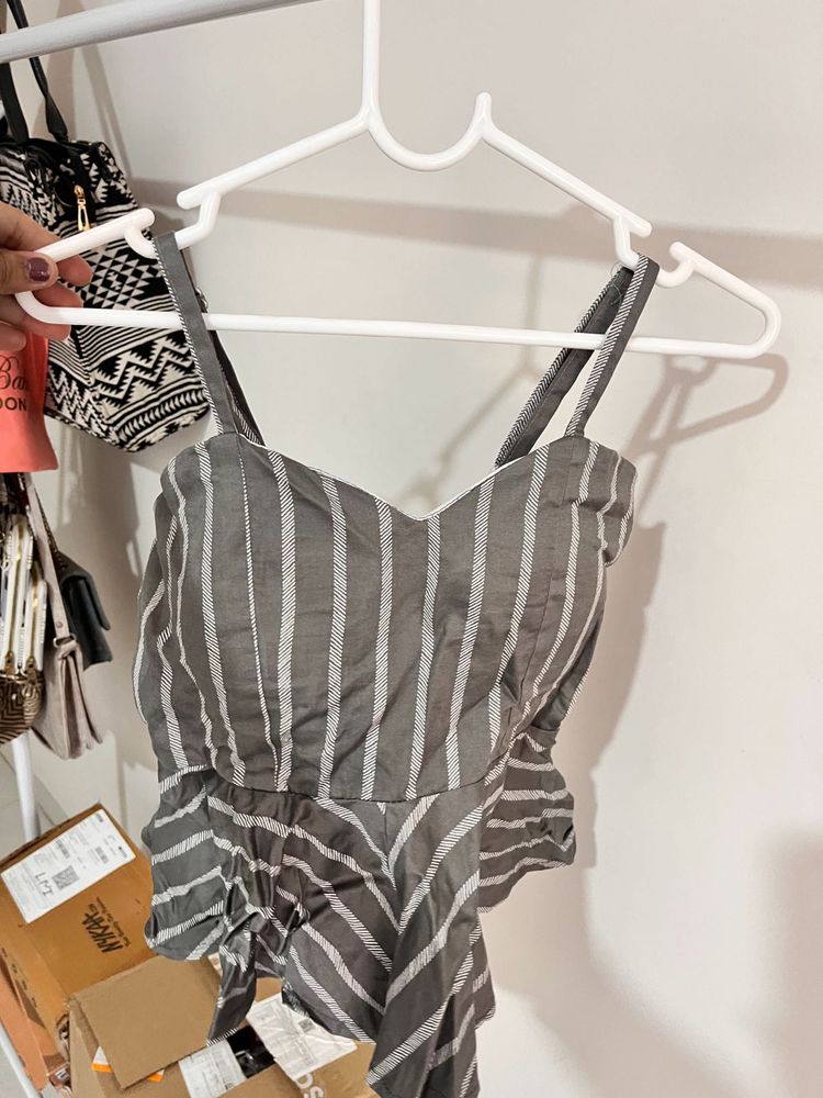 Striped Peplum Top