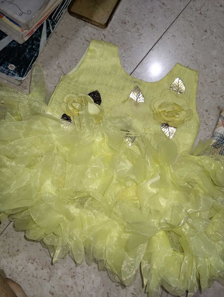 Charming Yellow Baby Dress