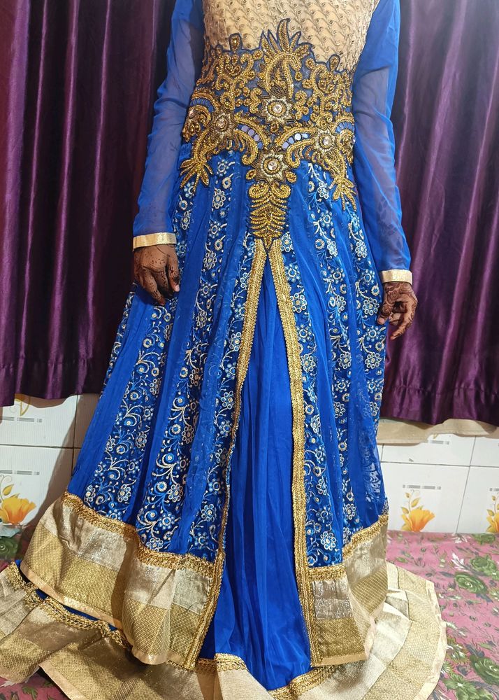 Bajirao Mastani Gawn In Royal Blue Colour