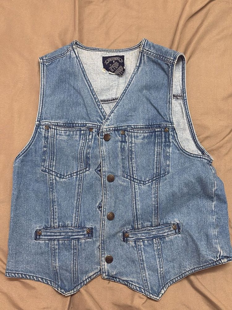 Vintage Denim Vest - Classic Style