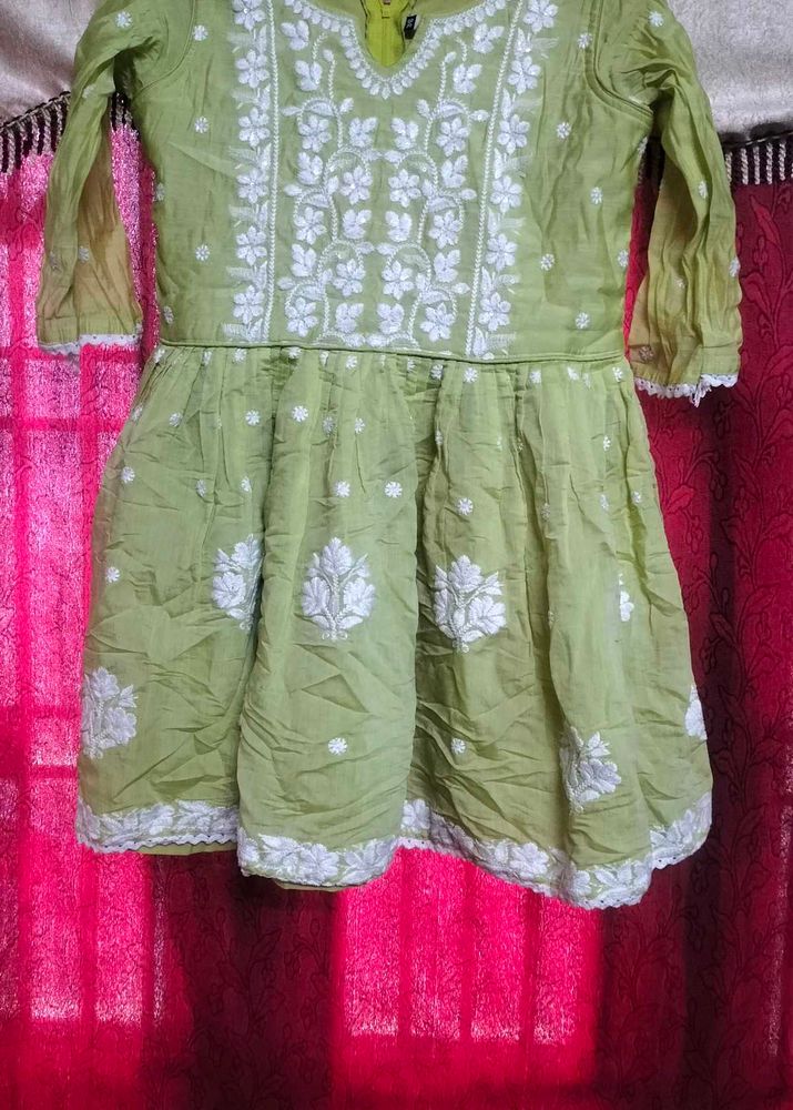 Beautiful Green Chikankari Kurta