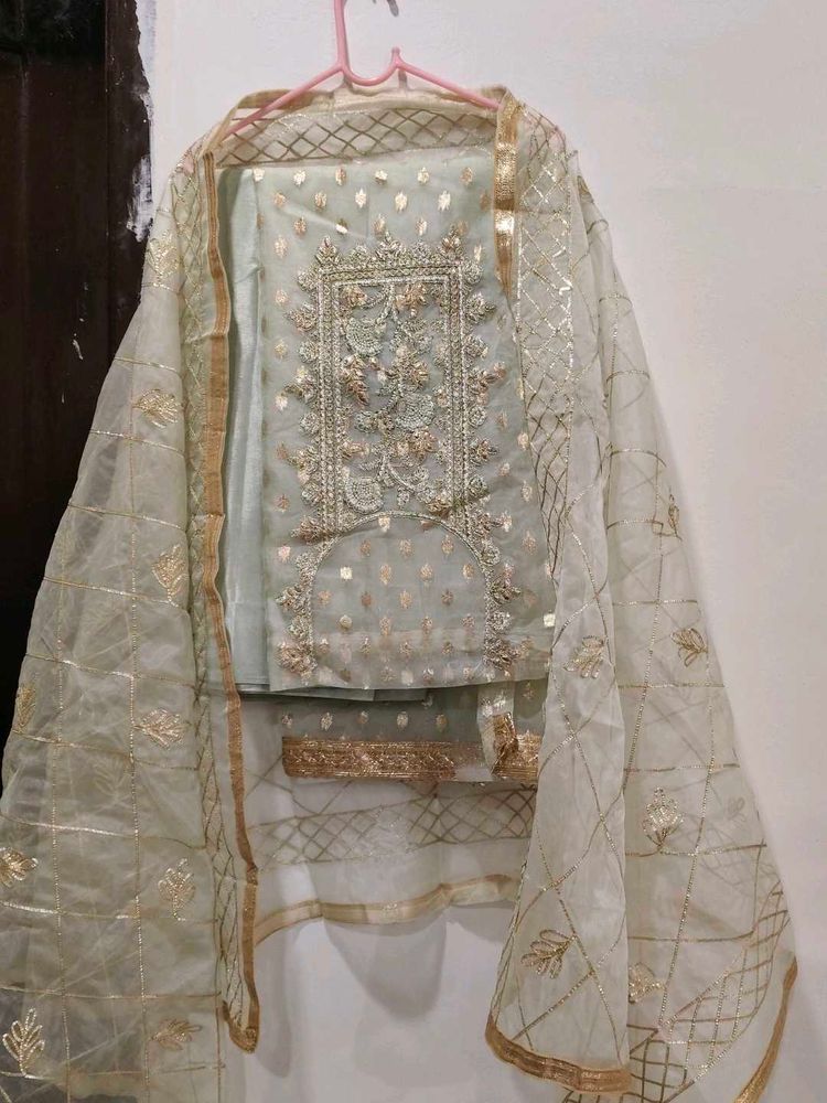 Elegant Embroidered Kurta Set Dress Material