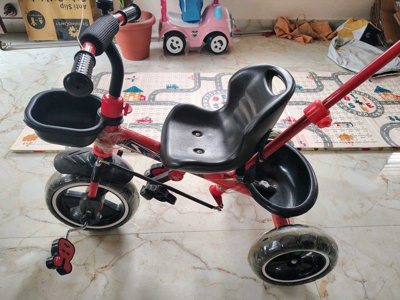 Red Tricycle with Parent Handle