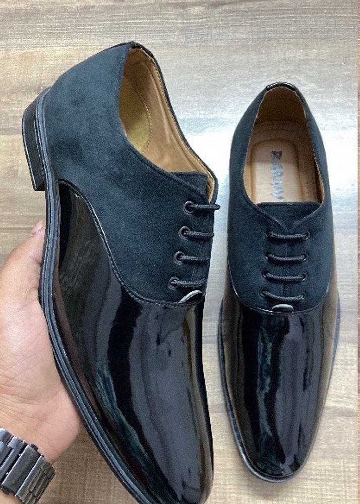 Black Patent Formal Shoes For Men
