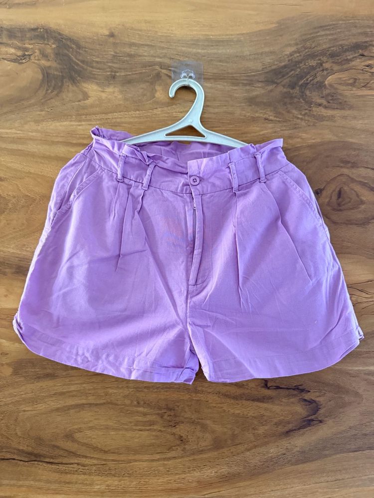 Light Purple Paperbag Shorts