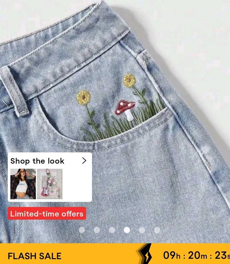 Embroidered Denim Jeans
