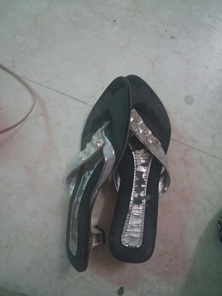 Sparkling Wedge Flip Flops