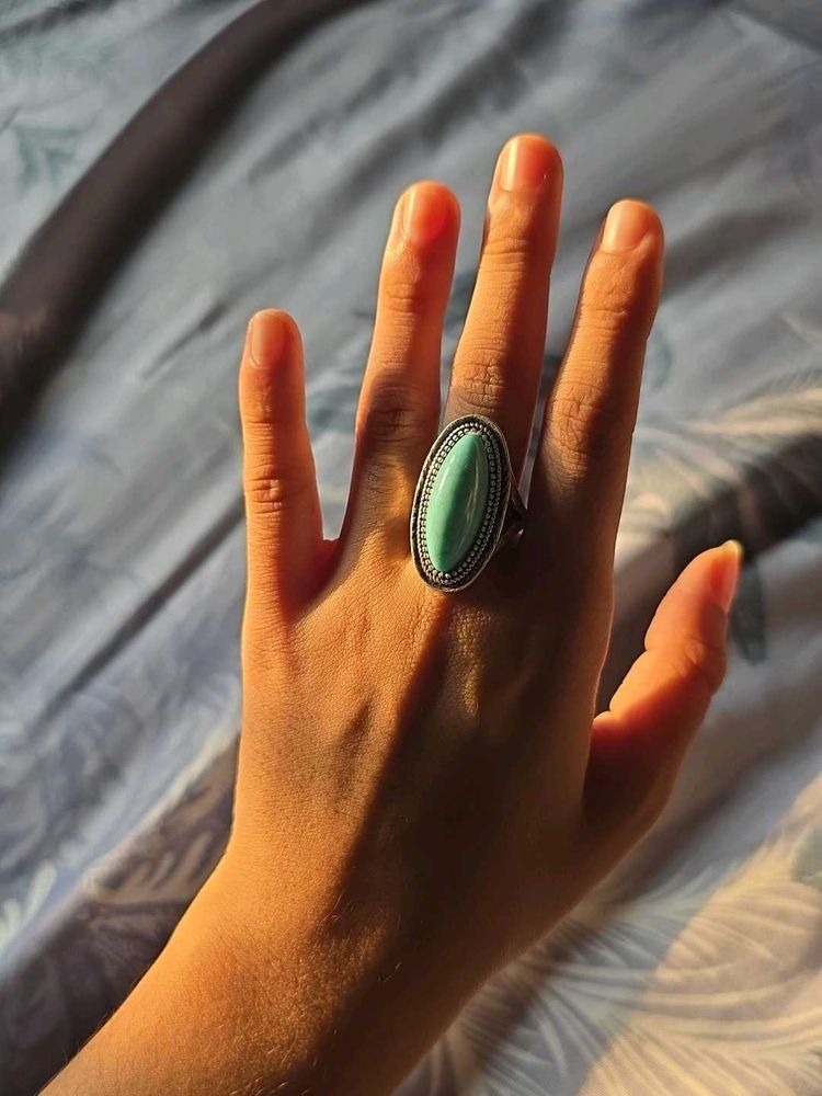 Oval Turquoise Statement Ring