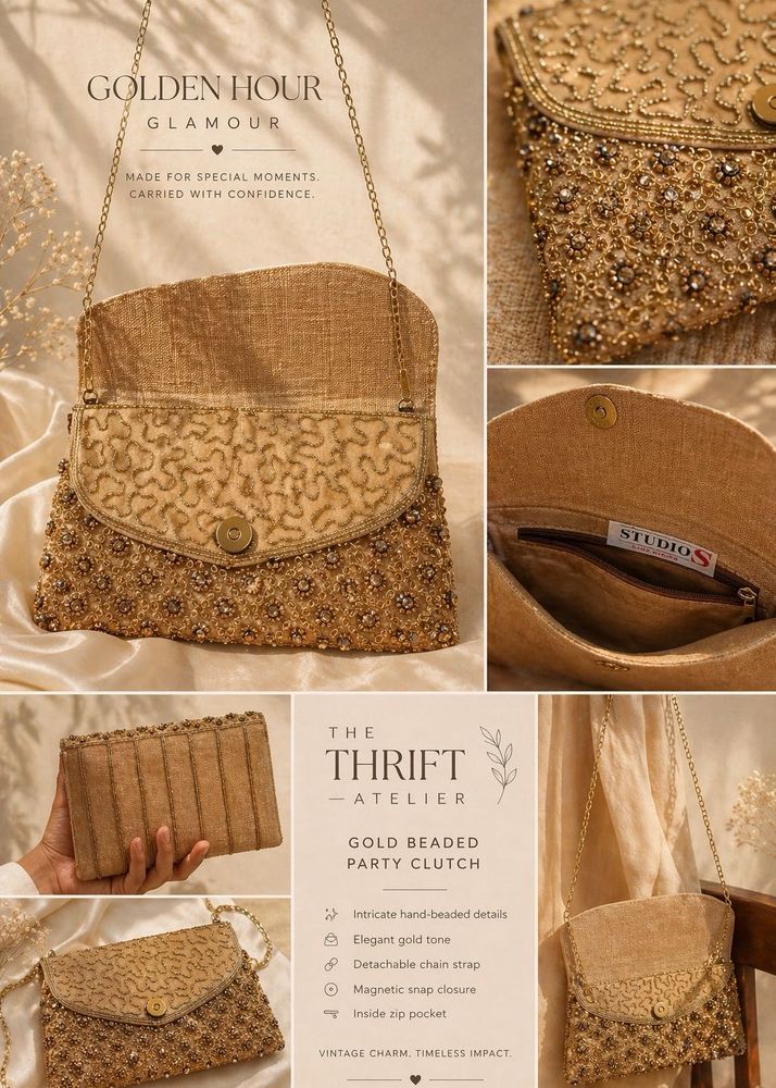 Elegant Beaded Party Clutch