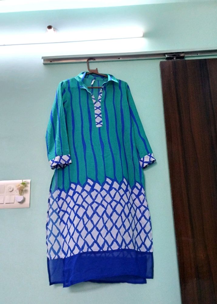 Vibrant Sea-Green Kurta