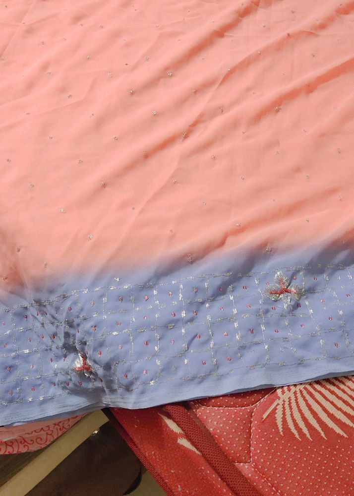 Zari And Sequence Work Saree