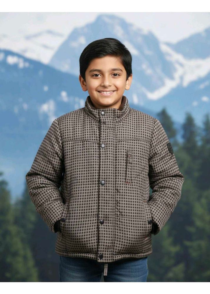 Boy's Stylish Checkered Jacket