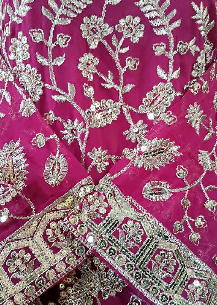 Embroidered Dupatta with Mirror Work