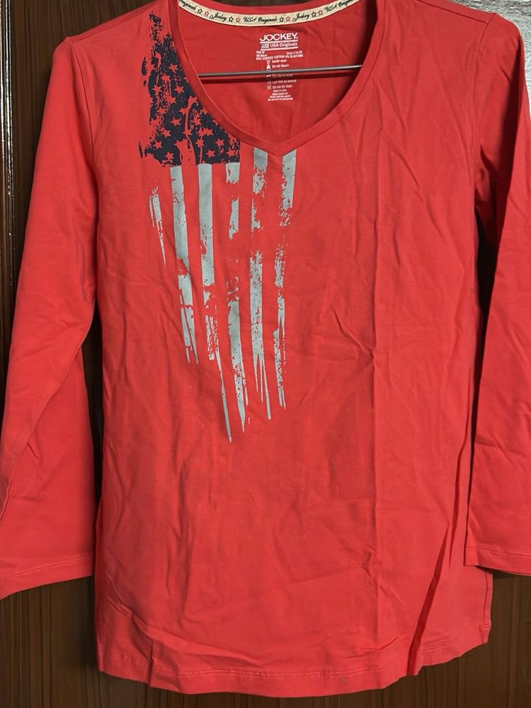Jockey USA Flag Long Sleeve Top