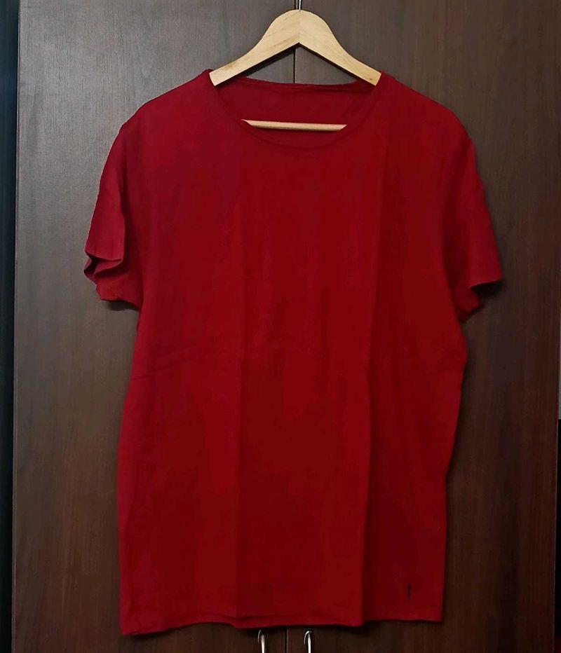 Classic Red Crew Neck T-Shirt