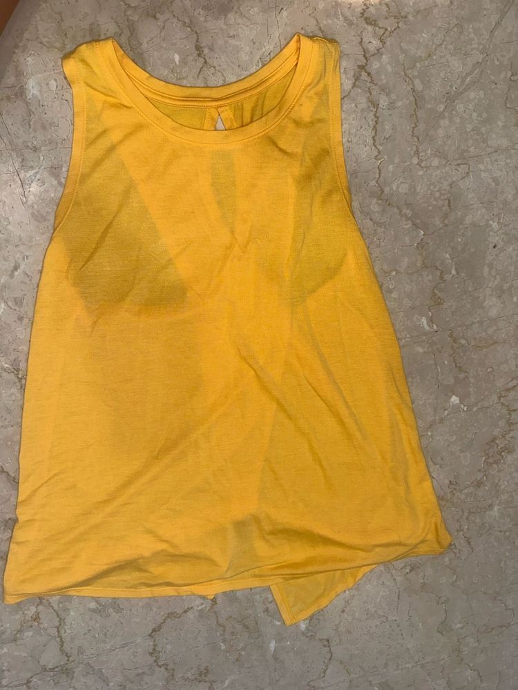 Yellow Sleeveless Tank Top