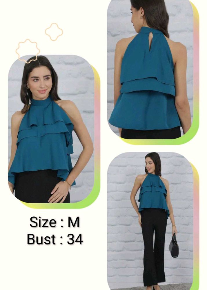 Chic Ruffled Halter Top
