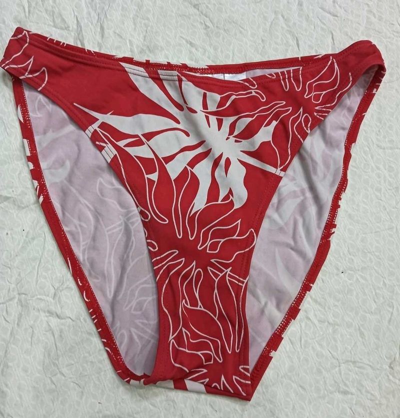 Red Floral Bikini Bottom 🤎