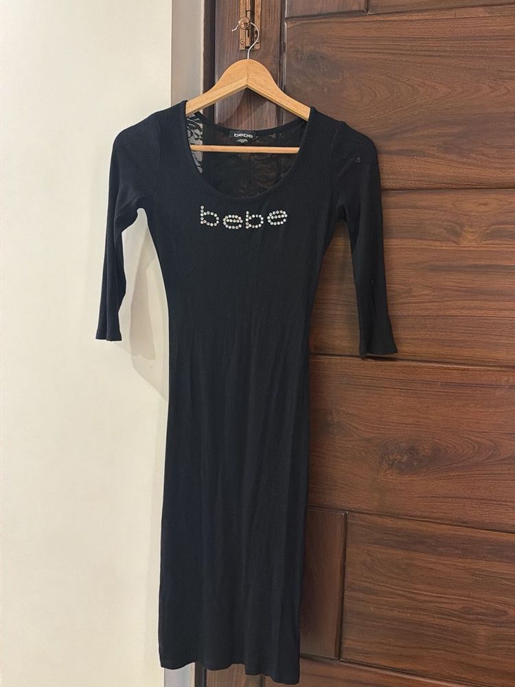 Beautiful elegant bodycon black bebe dress